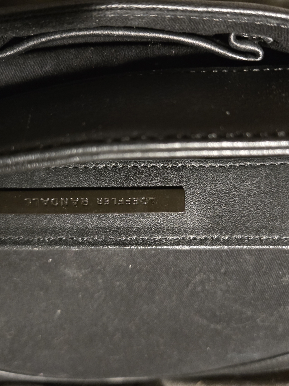 Loeffler Randall Black Leather Wristlet Clutch